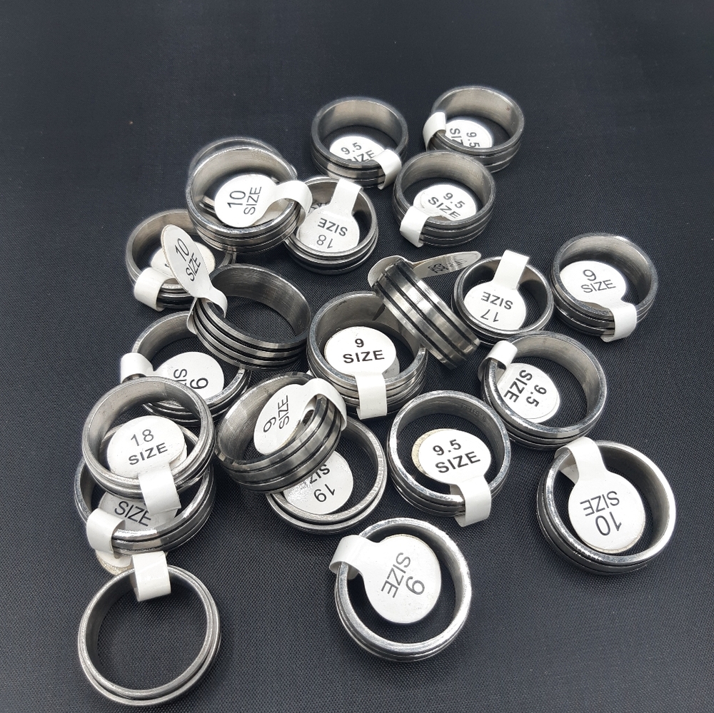 Men's Stainless Steel Ring Lot